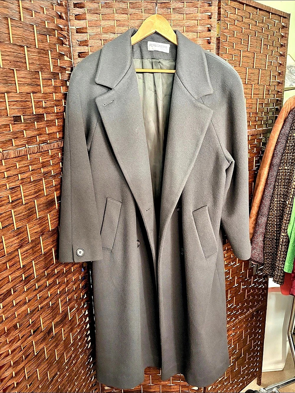 Vintage FORECASTER Women's Wool Blend Trench Coat Size 12 Like New